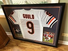 Robbie Gould signed jersey, framed