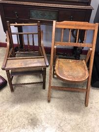 Antique child's chairs