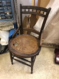 Antique cane chair