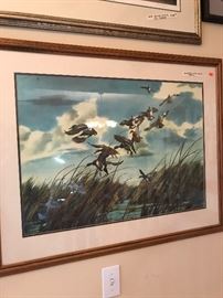 Signed duck print