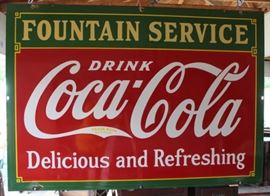 We sold the first one, but we have another! This double sided 60" x 42" was made in Nashville in 1933 and is as close to mint condition as you're going to find. We will take bids on the sign with the reserve set at $2400 and a buy it now price of $3000.