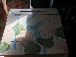 Lovely hand painted lap desk in pastel colors