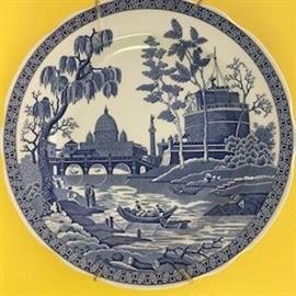 One of group of Spode Blue/White Plates