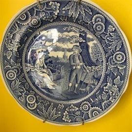 Spode blue and white plate