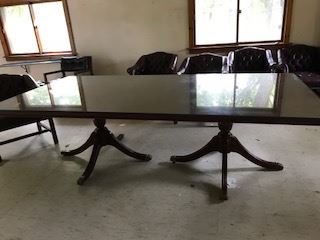 Mahogany double pedestal 8 ft long Conference Table