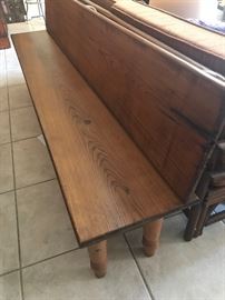 Pair of 80” long cypress benches.