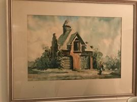 Beautiful original watercolor by York, Pennsylvania,  artist , William A. Falkler ( 1926-2014)