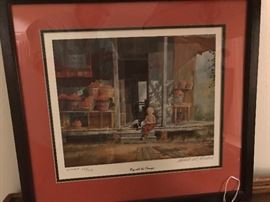 Signed and numbered Robert Rucker print, very nicely framed.