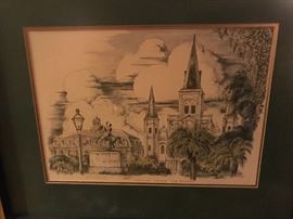 Original New Orleans Jackson square artwork.