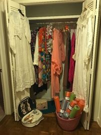 Vintage clothes and fun raffia ribbon!