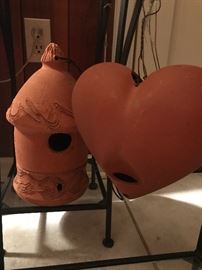 Terra-cotta birdhouses...