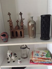 Sunday prices: large church pottery $10, small indian pot $12, horse pottery $5