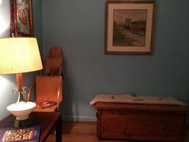 3 step wooden display, Sunday price $60