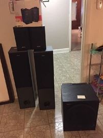Sunday prices for speakers: Sony SS-MF315 $45 pair, SB-B1000 $7, SA-WM500 $20; KLH 943PL $7, S-PR04 $12