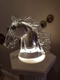 Beautiful large hand blown Horse head-signed and dated...by Arnoldo Zanella