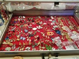 Vast assortment of costume jewelry
