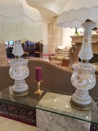 Pair of large Venetian lamp bases