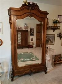 Mirrored French Armoire
