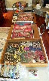 Huge selection of costume, sterling, and some fine jewelry