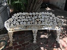 Beautiful antique wrought iron bench