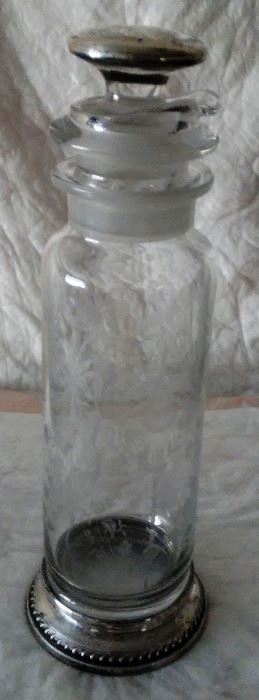 HEISEY GLASS COMPANY COCKTAIL SHAKER - ORCHID ETCH