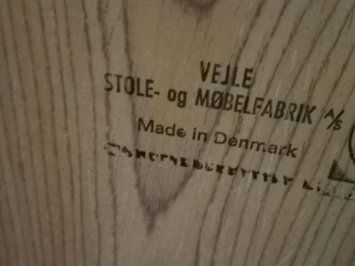 MAKER STAMP ON DINING TABLE