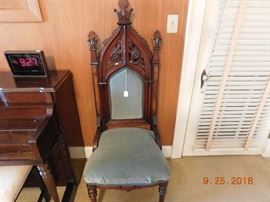 Antique Gothic chair.