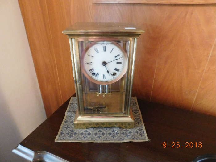 Vintage Ansonia brass clock.