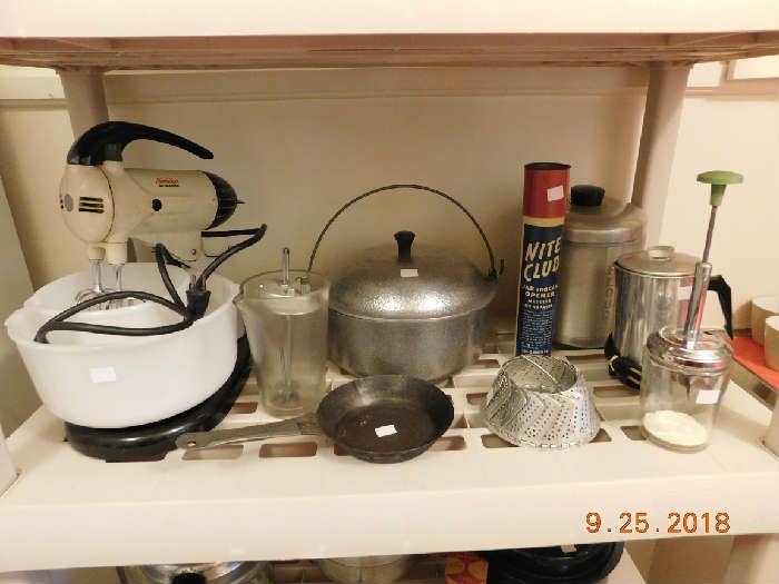 Vintage kitchen items.