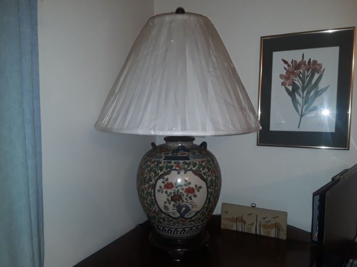 One of several Asian themed vase lamps.