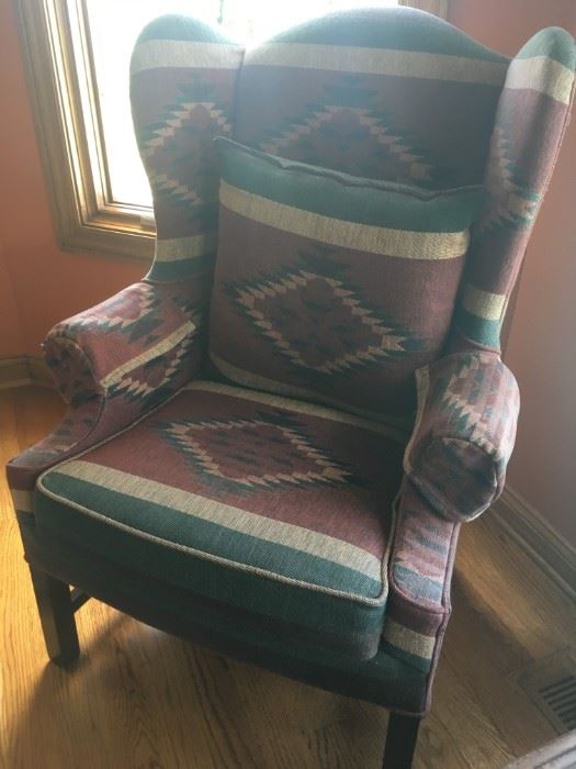 2 of 2 southwestern wing chairs