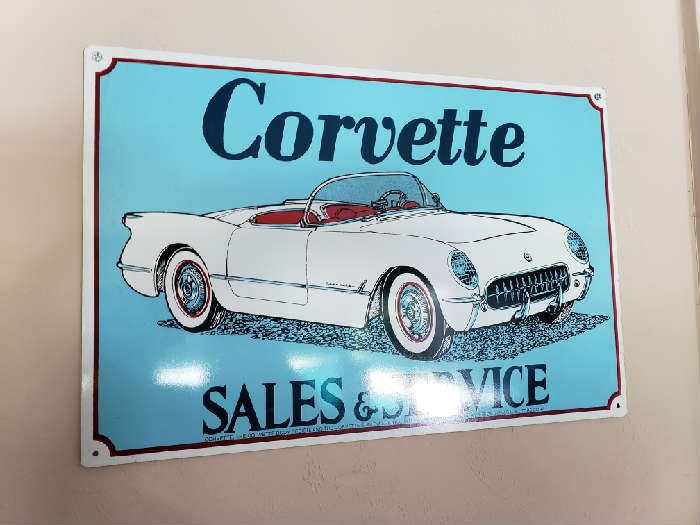 Metal Sign Corvette sales & Services