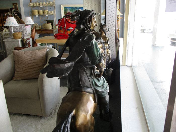 Bronze Arabian Knight statue