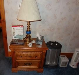 Night Stand 2 drawer, Electric Heaters, King Size Heating Pad, Clock Radio
