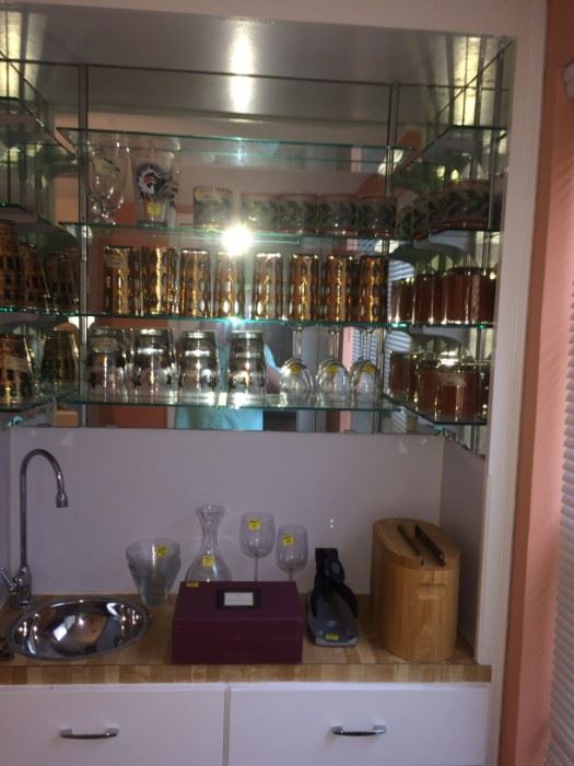 Bar glasses and other bar items