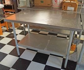4 Foot Stainless Restaurant Table.