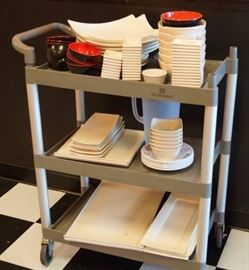 Dishes and Contents of Cart