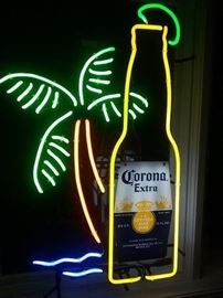 FOR HIS MANCAVE. COLLECTIBLE NEON BAR LIGHT: CORONA EXTRA: Width: 22”. Height: 33”. AWESOME GIFT!!!