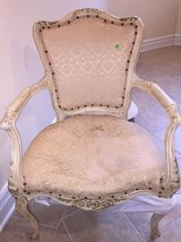 French chair. Nice frame but in need of reupholstery.