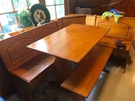 table and bench (booth not included