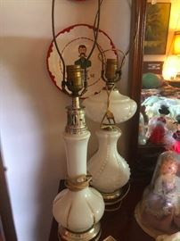 Milk Glass Lamps
