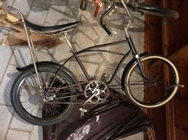 Vintage boys bike equipped with BANANA seat!