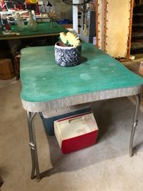 Vintage 50's Formica and Chrome Dinette Table