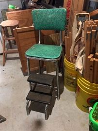 Vintage Step Stool Seat