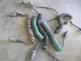 Lot of 5 Tractor to Trailer Light Cords.