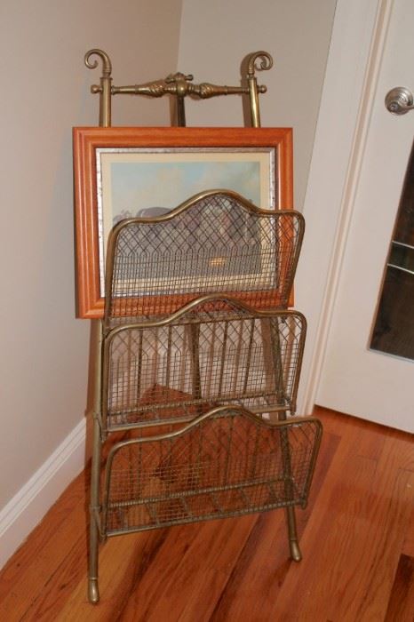 Easel and Vintage Rack