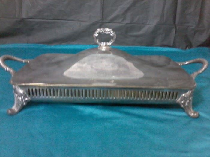 Silver Plated Casserole Dish http://www.ctonlineauctions.com/detail.asp?id=759942