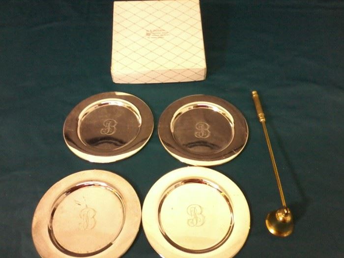 4ea Silver Plated "B" Monogrammed Plates  http://www.ctonlineauctions.com/detail.asp?id=760019