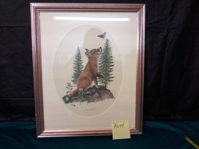  Framed "Young Red Fox" Picture   http://www.ctonlineauctions.com/detail.asp?id=760034