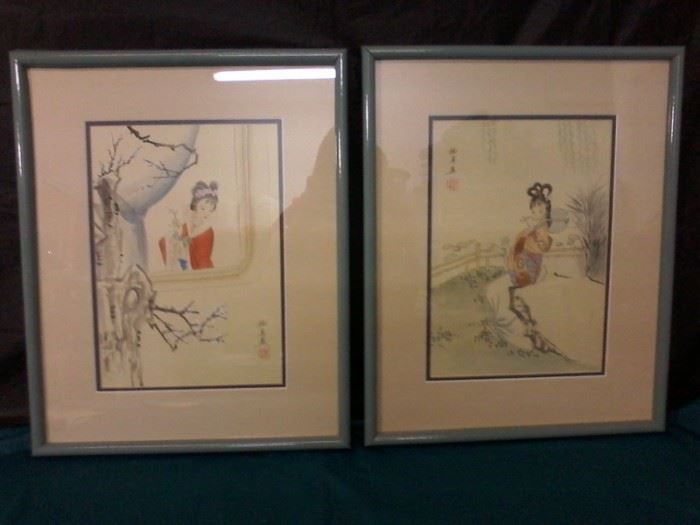 Pair of Japanese Frame Pictures    http://www.ctonlineauctions.com/detail.asp?id=760040